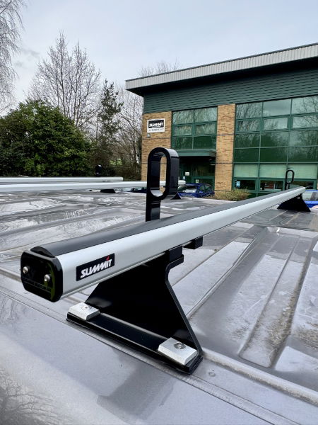 Summit Commercial 100% Aluminium Fixed Point Roof Bars, 1.7m, 3 Bar System – See Applications